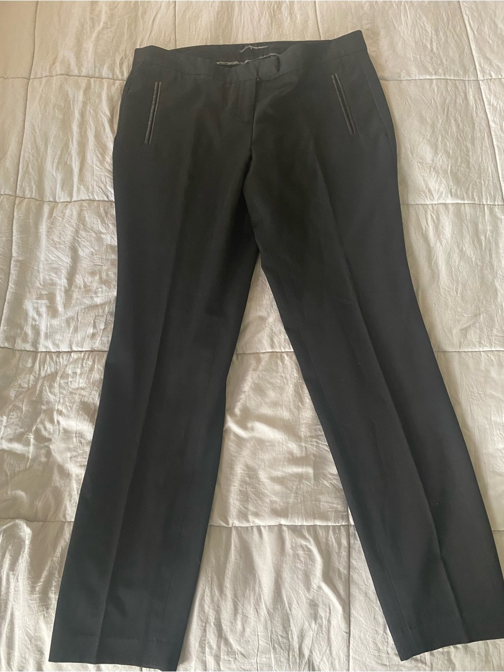 Women’s Tailored Black Dress Pants - Modern Straight Leg